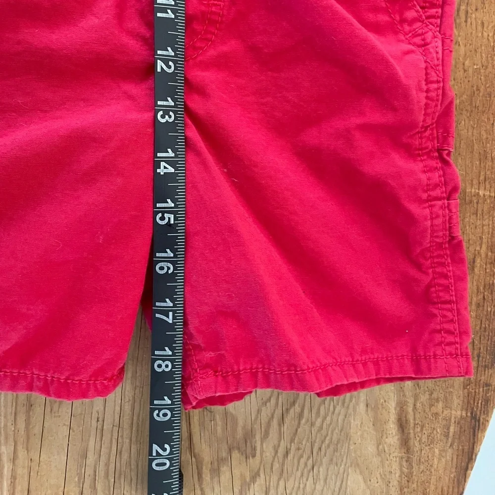 OshKosh B Gosh Red Navy Stripe Strap Shortalls Overalls Unisex Sz Toddler 4T